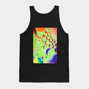 Colorful close up of oil drops in water Tank Top